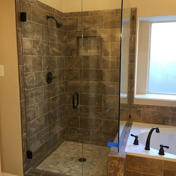 Frameless 3/8" Corner Stall Shower