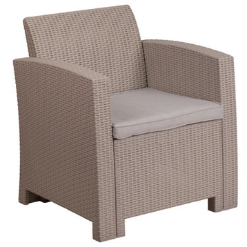 Gray Rattan Outdoor Chair