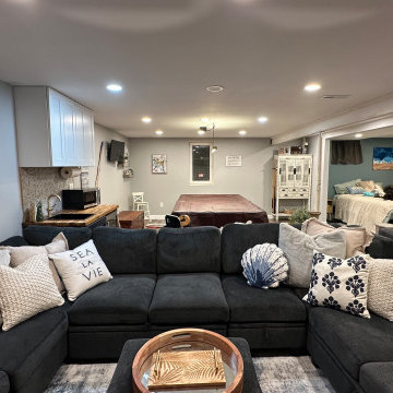 Basement Retreat Designed for Family Fun & Flexible Living