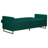 Novogratz Skylar Modern Coil Futon/Sofa Bed, Green