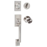 Sure-Loc Hardware - Modern Series Koln Handleset With Round Thumb Turn, Satin Stainless - Enhance your home's appearance with this Modern Series Koln Handleset With Round Thumb Turn from Sure-Loc Hardware. Best used for: Entrance Doors.