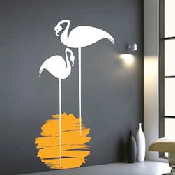 Sunset Flamingo Wall Decal - Wall Decals