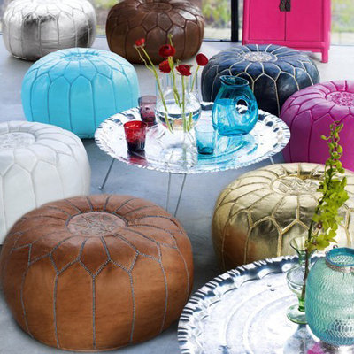 Mediterranean Footstools And Ottomans by Graham and Green