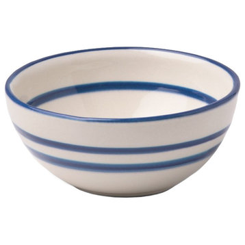 Hyannis Blue Striped Cereal/Ice Cream Bowls, Set of 4