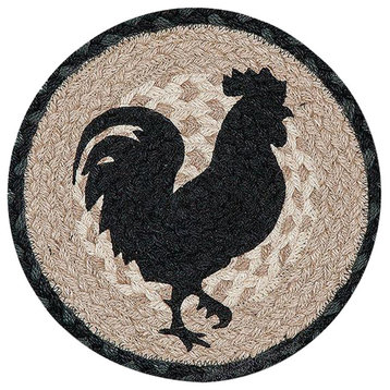 MSRooster Silhouette Printed Round Trivet 10"x10"