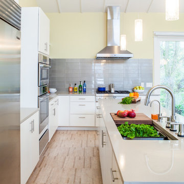 Contemporary Yellow Kitchen