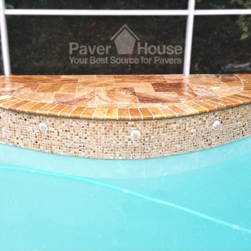 POOL REMODEL WITH TRAVERTINE PAVERS