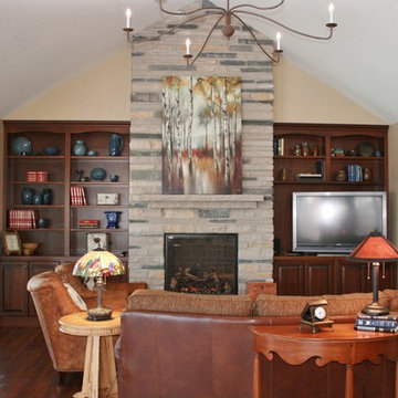 Traditional, Custom Fireplace, Living Room, Peoria, Illinois