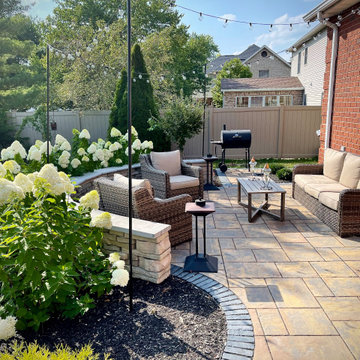 Backyard Patio, Fence, and Front Steps