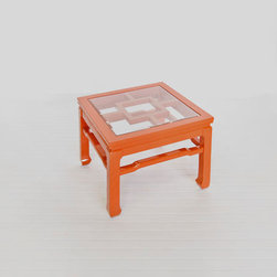 Wangright Orange Lacquer Cocktail Table - Coffee Tables