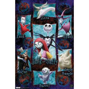 The Nightmare Before Christmas Grid Poster, Premium Unframed