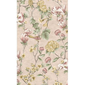 Floral Trail Tropical Wallpaper, Pink, Double Roll