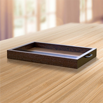 Rustic Wooden Tray with Handles, Walnut Tray, Tray for Ottoman,