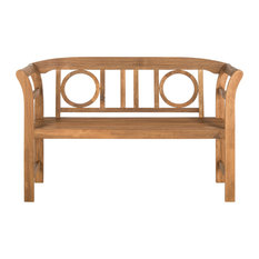 Safavieh Moorpark Indoor/Outdoor 2-Seat Bench, Teak Brown