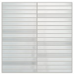 Unique Design Solutions - 12.12"x12.12" Straight Stack Metallix Mosaic, Set of 4, Brushed Stainless Steel - 1.02 sq ft/sheet - Sold in sets of 4