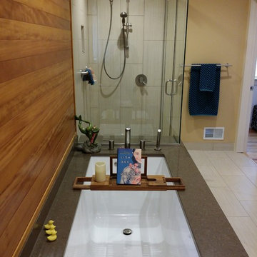 Glendale Home modernized with 2 bathroom remodels
