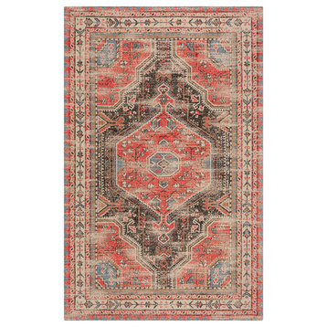 Safavieh Classic Vintage Collection CLV308 Rug, Red/Charcoal, 4' X 6'