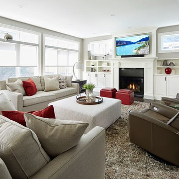 Fun Shag Area Rug in Contemporary Family Room