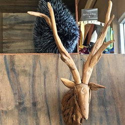 Wooden Deer Display - Wall Decor