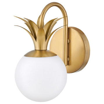 Hinkley Palma Medium Single Light Vanity, Heritage Brass