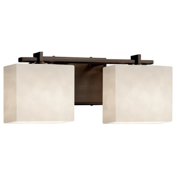 Clouds Era 2-Light Bath Bar, Rectangle, Bronze, Clouds