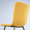 Homycasa 34.8"H Modern Velvet  Dining Chair in Yellow (Set of 4)