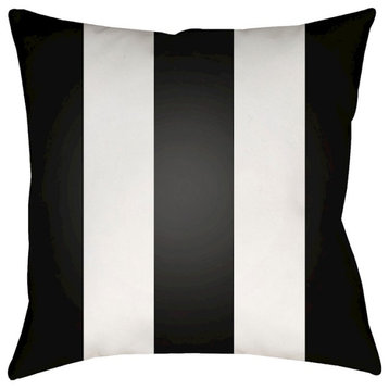 Edgartown by Surya Poly Fill Pillow, Black/White, 20' x 20'
