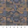 Dark Blue Gold Green Abstract Geometric Durable Upholstery Fabric By The Yard