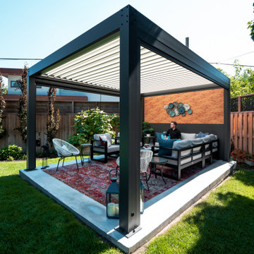 Modern 12 x 16 Aluminum Pergola Installation