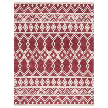 Safavieh Abstract Collection, ABT851 Rug, Red/Ivory, 8'x10'