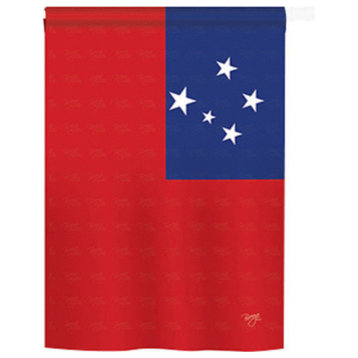 Samoa 2-Sided Vertical Impression House Flag