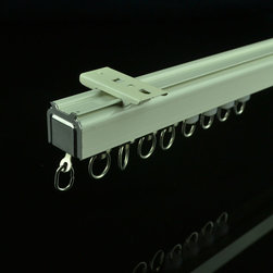CHR8120 Ivory Custom Made Length Single Curtain Tracks Ceiling Mount Curtain Rai - Curtain Rods