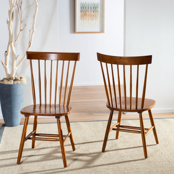 Safavieh Parker Spindle Dining Chair, Set of 2, Dark Oak