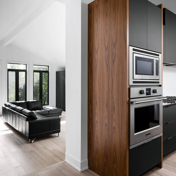 Mid-Century Teak and Matte Black