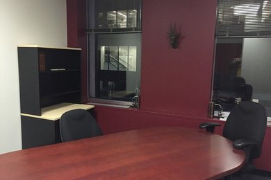 Inspiration for a timeless home office remodel in Calgary
