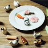 4Pcs Japanese Style Cute Chopsticks Holder Chopstick Porcelain Spoon Holders,#21