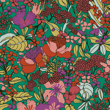 Zetta Multicolor Floral Riot Wallpaper Sample