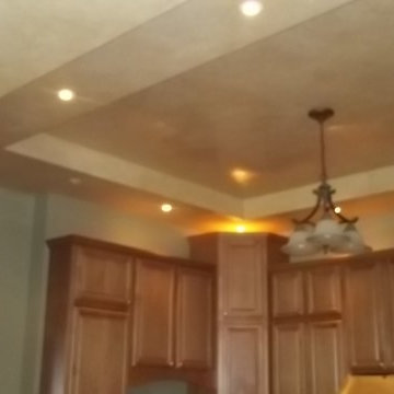 Venetian plaster ceiling and walls