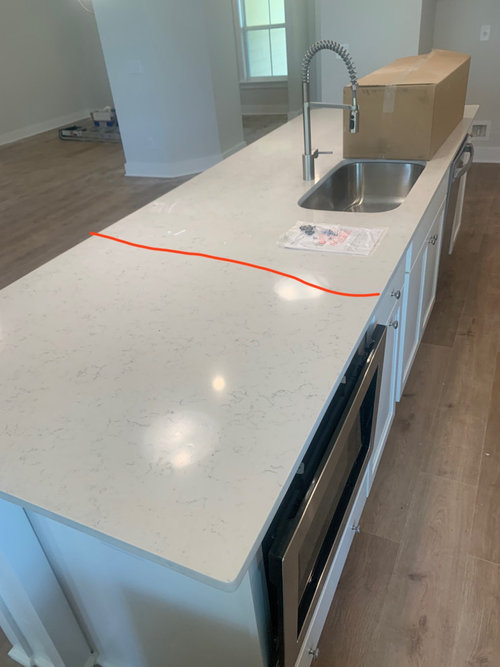 is this a good seam on my quartz island?