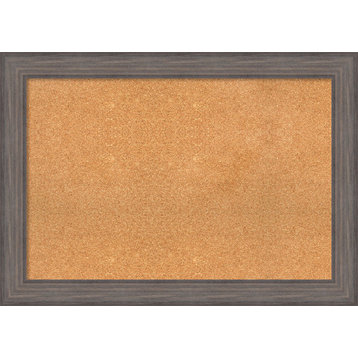 Framed Cork Board, Country BarnWood Wood, 41x29
