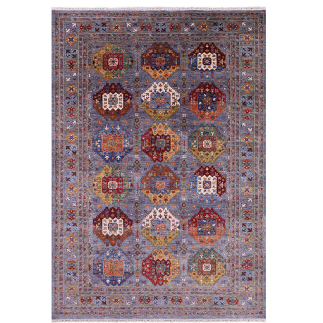 6' 10" X 10' 3" Hand-Knotted Fine Turkmen Wool Rug Q11281