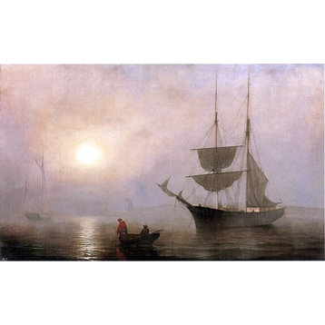 Fitz Hugh Lane A Ship in a Fog- Gloucester Harbor Wall Decal Print
