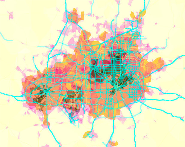 Eclectic Artwork Prettymaps (Dallas/Fort Worth), by Aaron Straup Cope