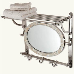 Grand Central Mirrored Towel Rack - Bathroom Mirrors