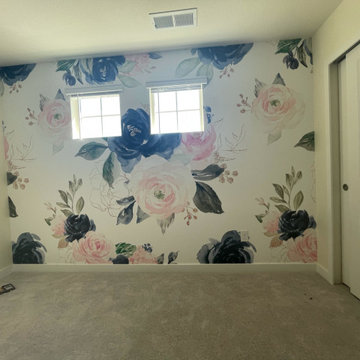 Installation of wallcovering peel and stick