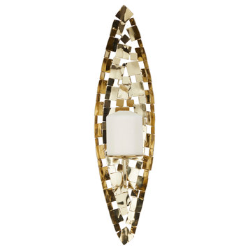Contemporary Gold Stainless Steel Wall Sconce 560575