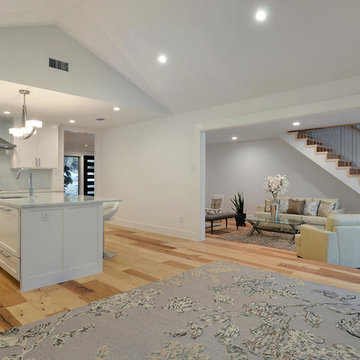 Austin Mid Mod Residence - Wide Plank Hand Scraped Natural Hickory
