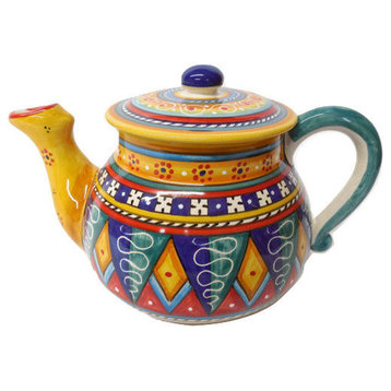 Deruta Ceramiche Sberna Antico Geometrico Teapot