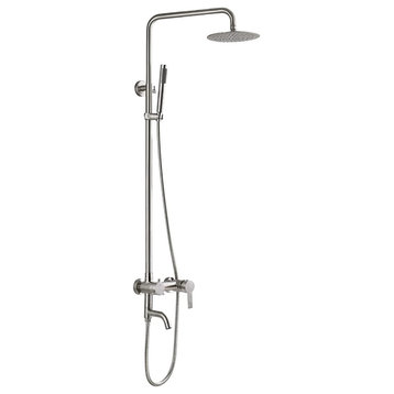 Katori Triple Function Outdoor Shower Stainless Steel, Brushed