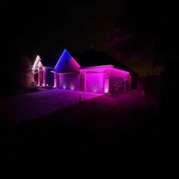 6 lights per m Permanent Holiday Lighting + RGBWW landscape lighting